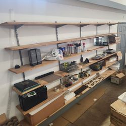 12ft wall shelf 6 tier