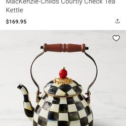 Never Used Mackenzie Childs Tea Kettle