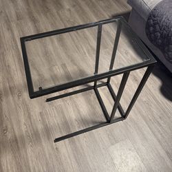 Glass side table