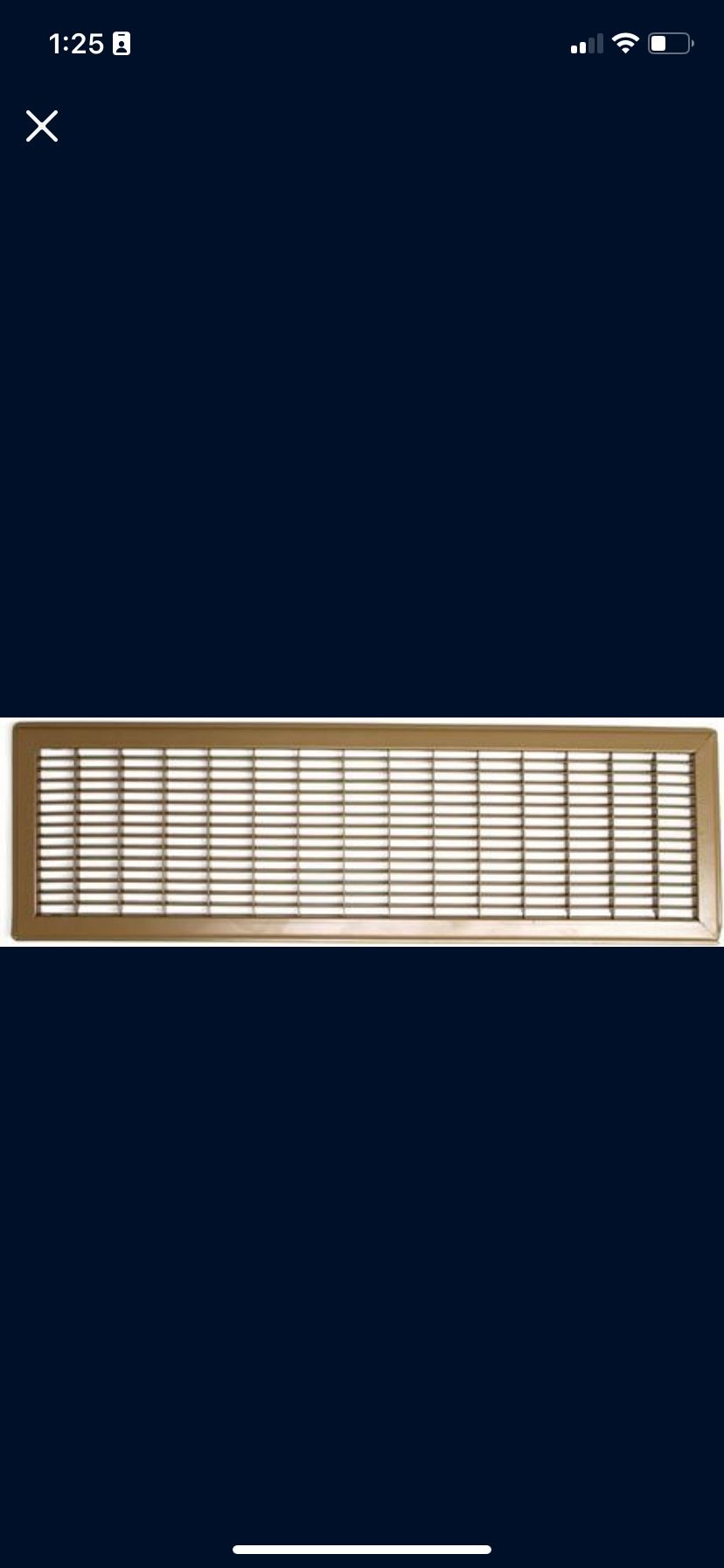 2 - 8" X 30" Floor Grille - Fixed Blades Air Grill - Brown