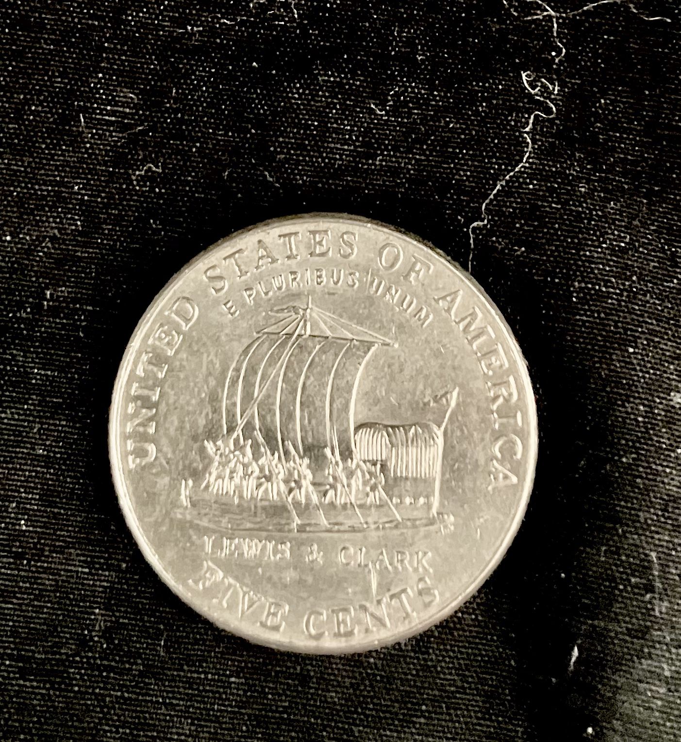 Lewis and Clark Keelboat Jefferson Nickel Vintage Coin 2004P