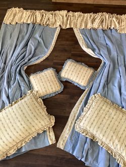 Custom French style curtains and pillows