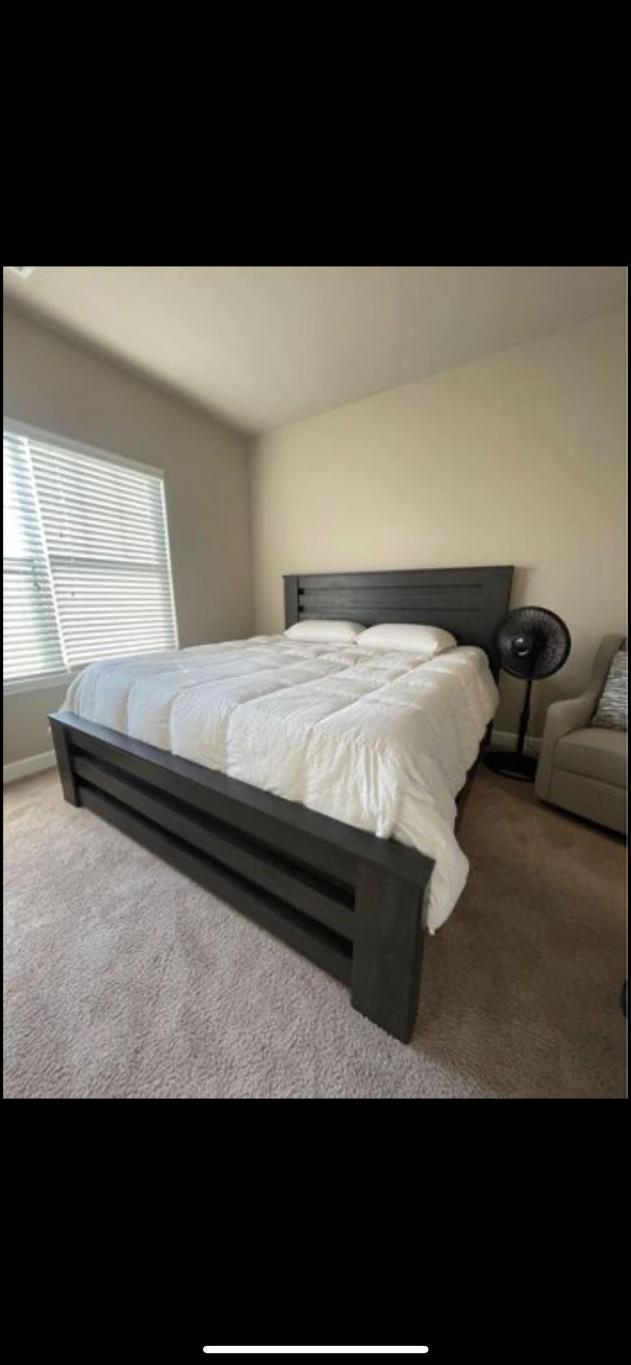 Ashley Signature King Bedroom Set With Purple Hybrid Premier 4 Mattress