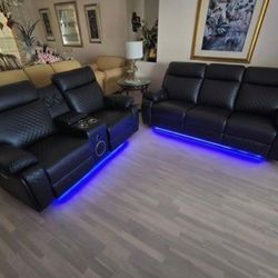 Electric Reclining Sofa Set