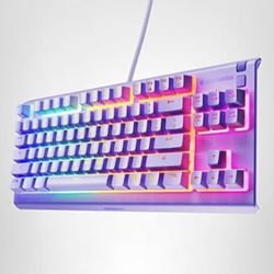 SteelSeries Apex 3 TKL Lavender RGB Gaming Keyboard — Tenkeyless Compact Form Factor — 8-Zone RGB Illumination — Water and Dust Resistant — Whisper-Qu