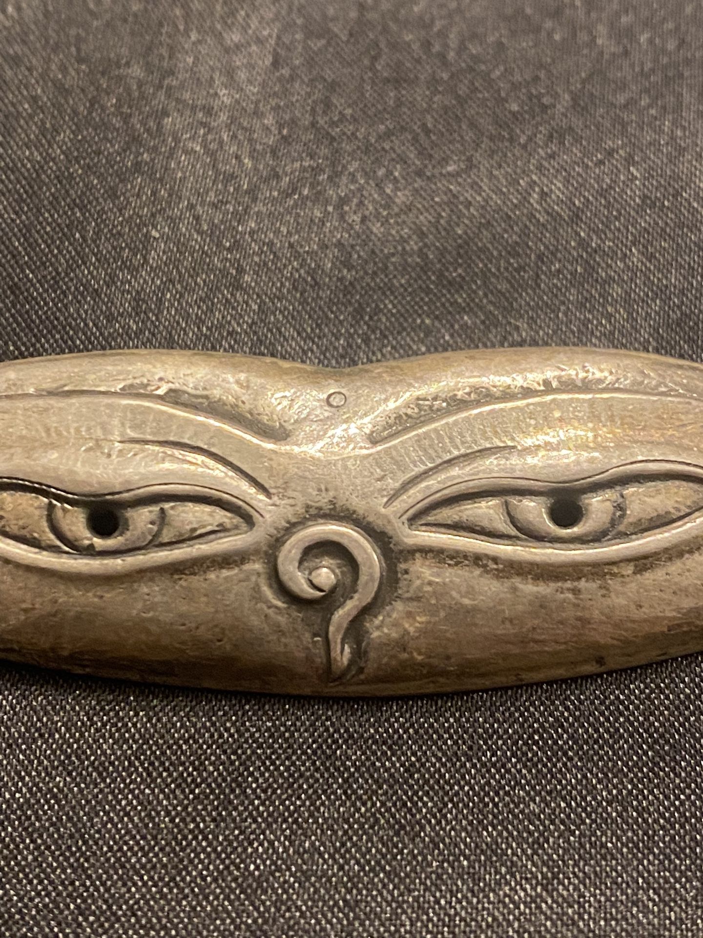 Sterling Face Brooch 