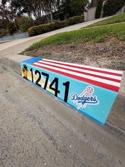 Big American flag/sunset/dodgers combo