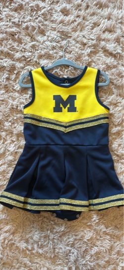 Michigan baby cheer outfit
