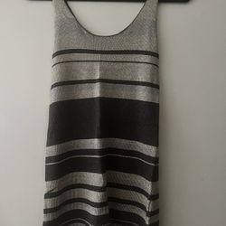 Vintage 1970s Metallic Stripe Tunic Top