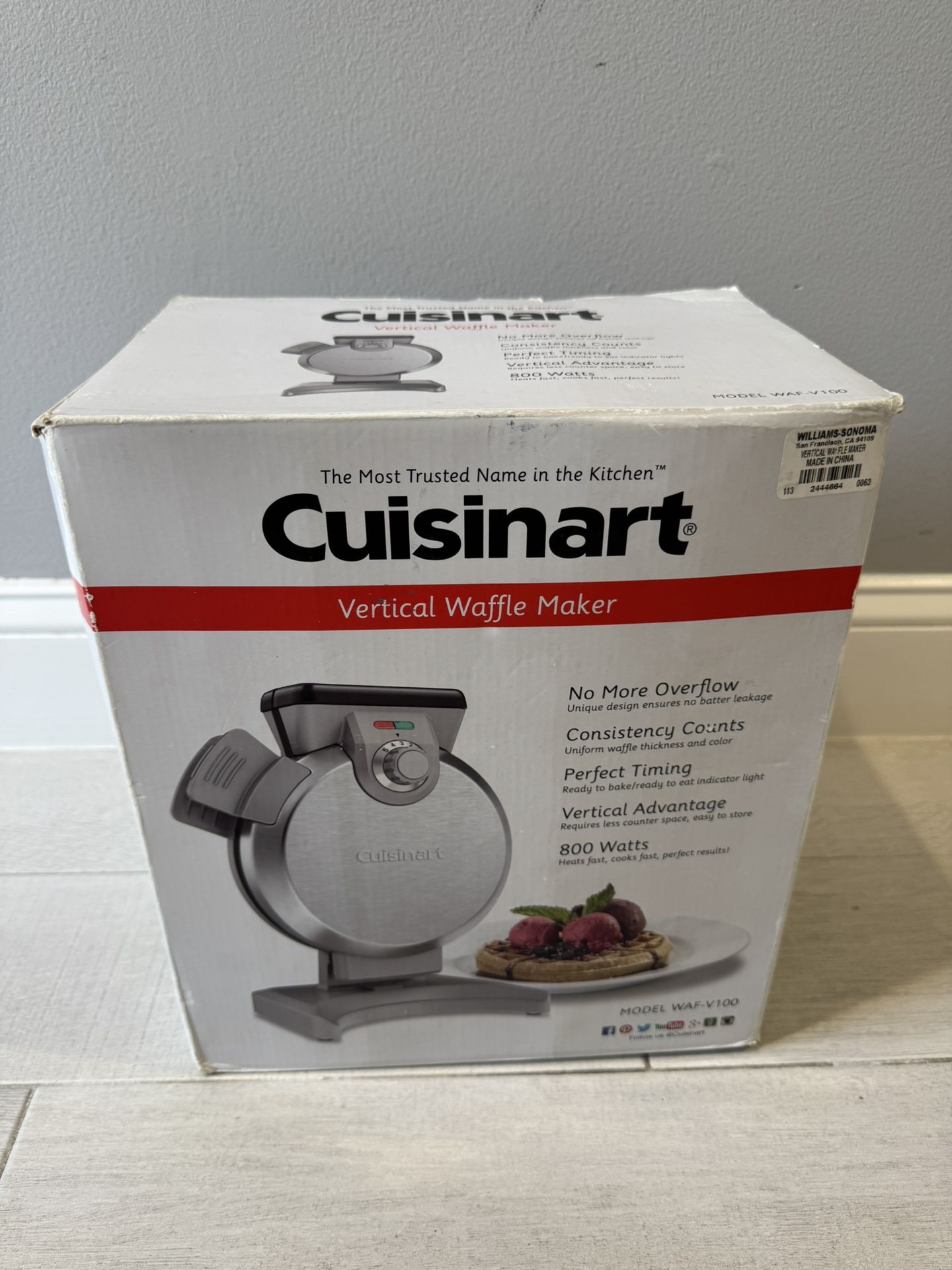 Cuisinart vertical Waffle Maker Brand New In box!