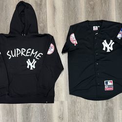 Supreme x New Yankees Jersey & Hoodie sz XL Black