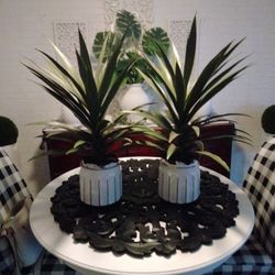Two Beautiful Artificial Plants.$20 Each. Like New.