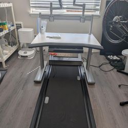 Adjustable Walking Desk With Monitor Mounts