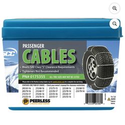 New As Shown $40  Peerless Chain 0175355 Tire Cables, 1 Pair, Winter Tire Traction