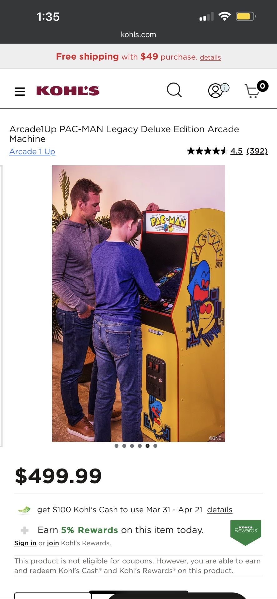 Arcade1Up PAC-MAN Legacy Deluxe Edition Arcade Machine