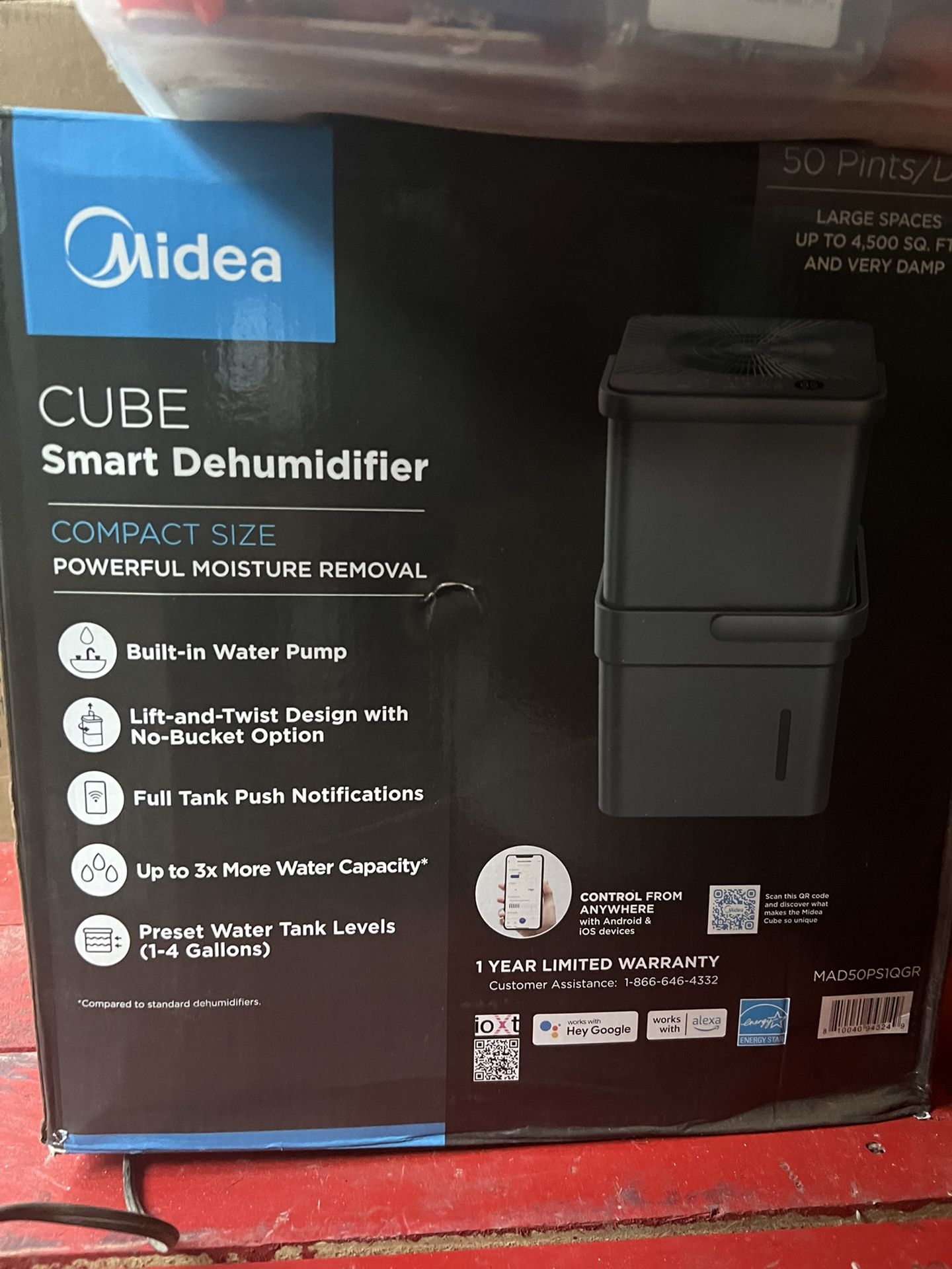 Midea Cube 50 Pint Smart Dehumidifier