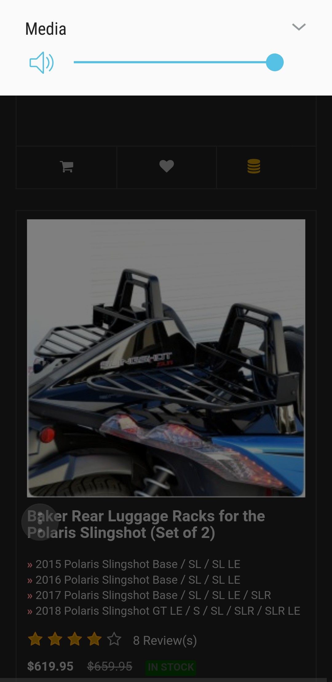 Polaris Slingshot luggage rack