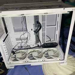 Lian Li O11 Mini Snow Edition ATX Mid Tower Case (with Six Up Here Fans Installed)
