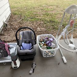 Infant Car Seat , Diaper Bag, Bottle Warmer, Baby Swing, Portable Bath Tub