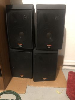 4 JBL Control 5 Monitor Loud Speakers
