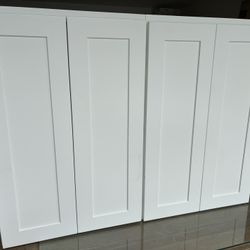 White Shaker Wall Cabinets 48”