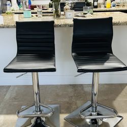 Modern Black Bar Stools – Set of 2 – $70 Total
