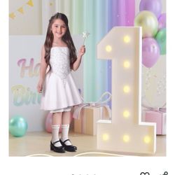 Marquee Number 1 For Birthday Party 