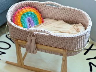 Hand Crocheted Baby Moses Basket