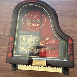 Vintage Kings Grand Piano Jewelry Storage Winding Musical Box