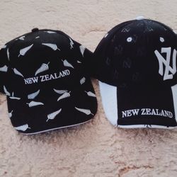 Two NEW Adult New Zealand Logo Cap