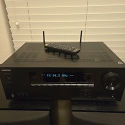 Onkyo 7.2Ch AV Receiver with MTX 12 inch subwoofer tower speakers 