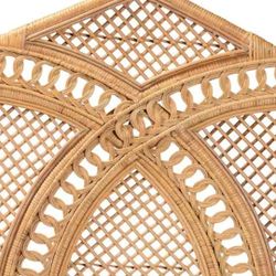 Boho-coastalLight Honey Brown Rattan Queen  Headboard(NEW In A Box)