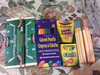 Set of art supplies