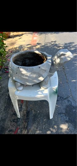 Concrete Turtle Garden Planter