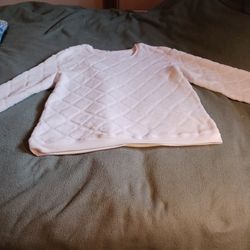 Women Teddy Top Sweather White Sz XL