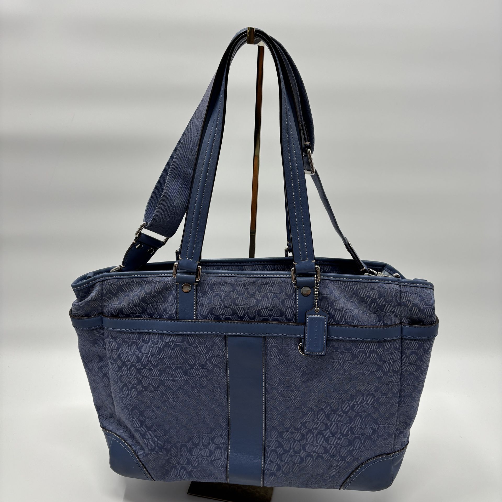 Blue Coach Diaper Bag