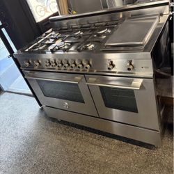 Bertazzoni Stainless Steel 48” Gas Range Stove Griddle Used