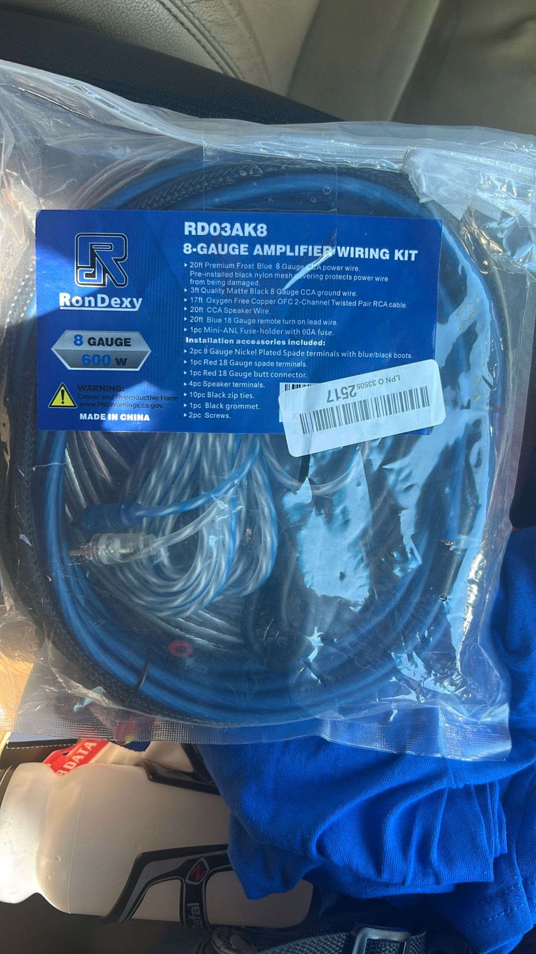 RonDexy 8 Gauge Amplifier Wiring Kit
