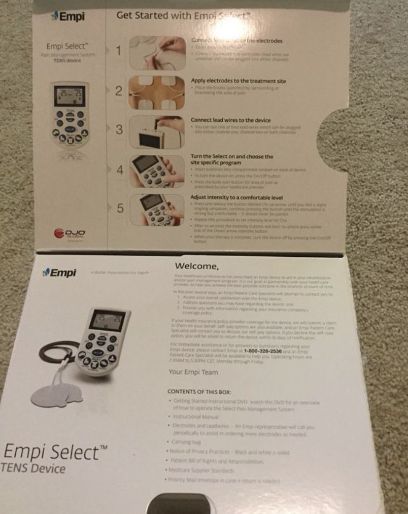 EMPI SELECT 1.5 TENS Kit Pain Management System~ TENS Device - health and  beauty - by owner - household sale 