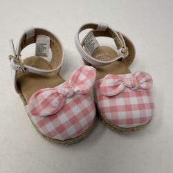 6-12 Months Janie and Jack Baby Gingham Bow Sandal