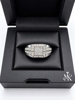 925 Sterling Silver 2.00CTW MOISSANITE Pave Men’s Ring Size 12