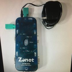 Zonet KVM3004 4-port KVM Switch Without VGA Monitor Cables