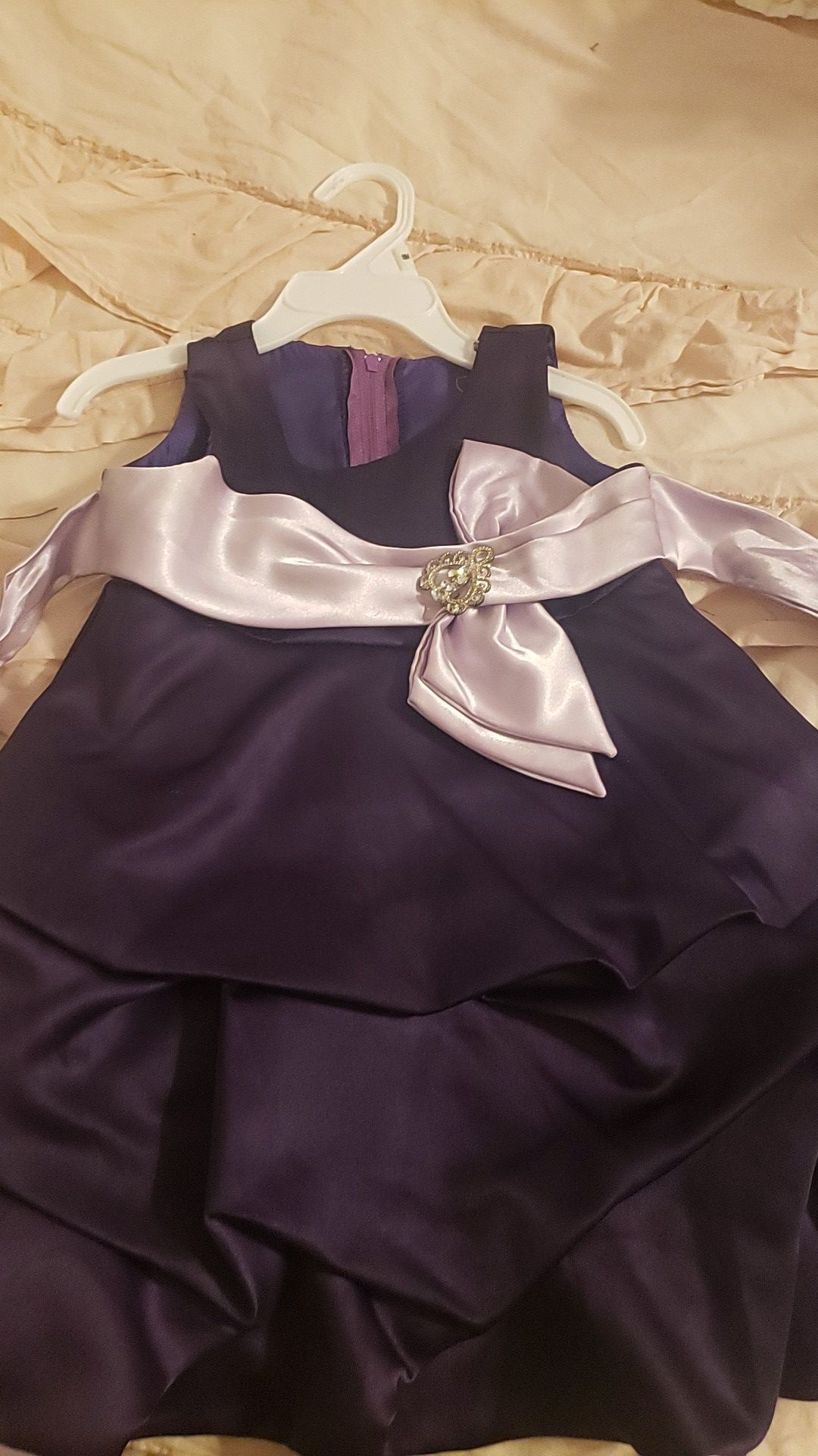 Flower girl purple dress