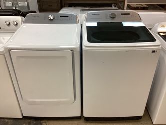 Samsung 4.5 cu.ft. Top Load Washer and 7.4 cu.ft. Vented Electric Dryer Set