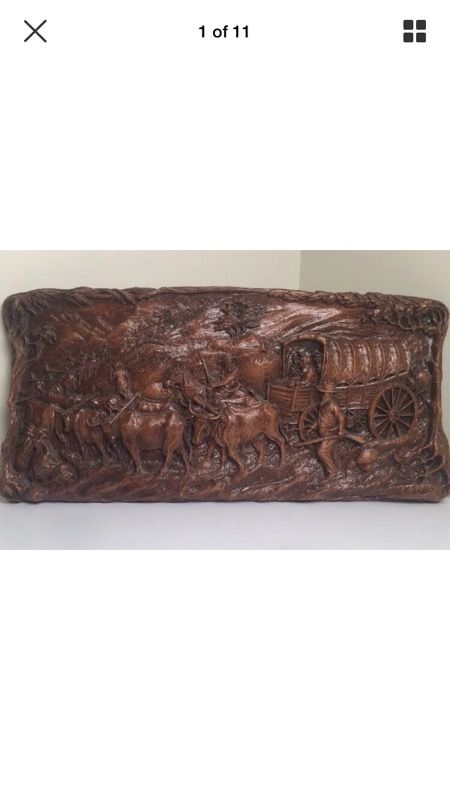 V Ivanoff Sycroco Wood Hanging Wall Plaque Hand Carved Antique