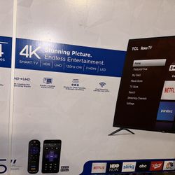 Tcl 4k tv 55” Roku tv 