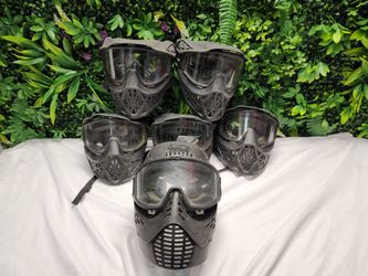 Lot of 6 Paintball Masks & Goggles – JT, Dye Proto & Empire Style Protective Face Masks