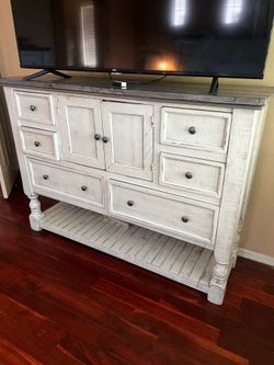 Dresser/TV stand - Solid Distressed Wood