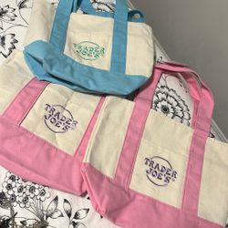 Trader Joe’s Tote Pastel Bags 