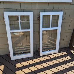 Two Old Windows - Each Approx 18"x36"
